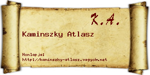 Kaminszky Atlasz névjegykártya